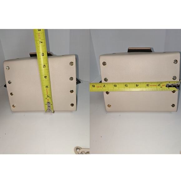 Yuzefi Delila Mini Bag Black Tan Colorblock Leather Crossbody& Chain Strap Spain - Picture 9 of 16